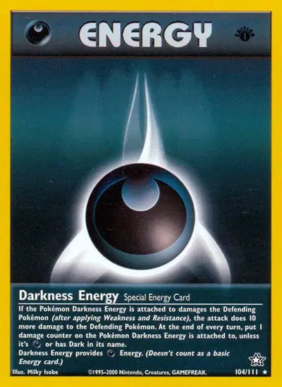 Darkness Energy - 104/111 - 1st Edition - Neo Genesis