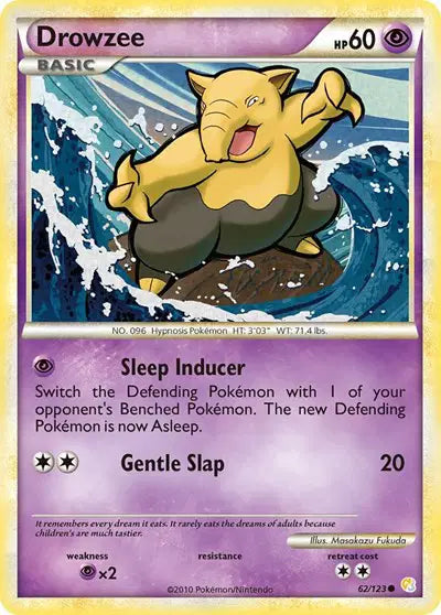 Drowzee - 62/123 - HeartGold SoulSilver