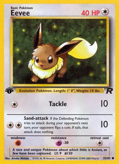 Eevee - 55/82 - 1st Edition - Team Rocket