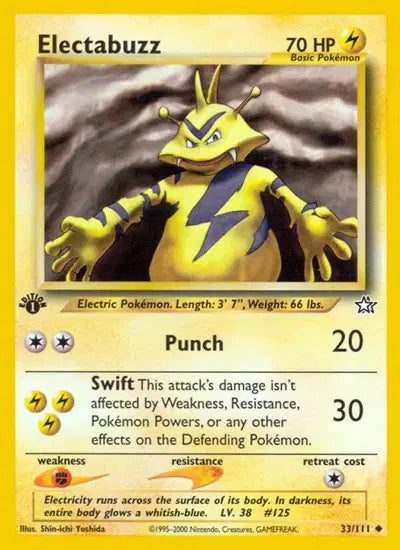Electabuzz - 33/111 - 1st Edition - Neo Genesis
