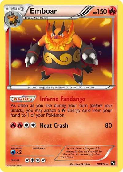 Emboar - 20/114 - Black & White