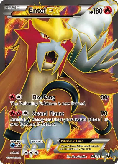 Entei EX - 103/108 - Dark Explorers