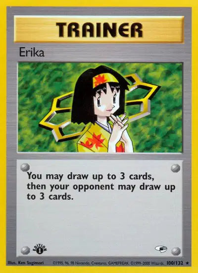 Erika - 100/132 - 1st Edition - Gym Heroes