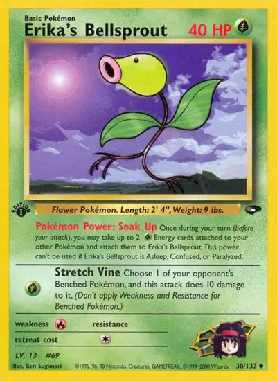 Erika's Bellsprout - 38/132 - 1st Edition - Gym Challenge