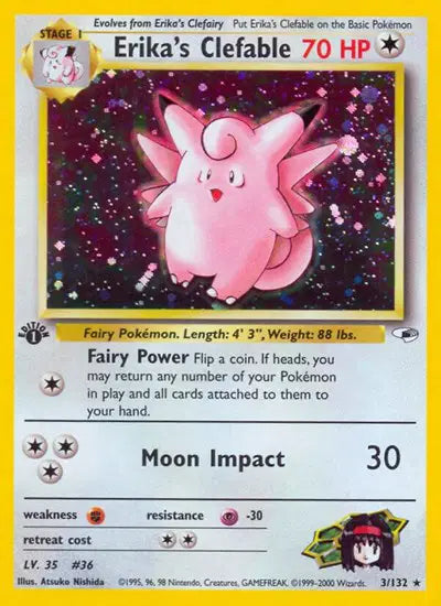 Erika's Clefable - 3/132 - 1st Edition - Gym Heroes