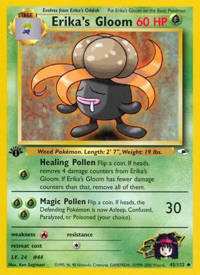 Erika's Gloom - 45/132 - 1st Edition - Gym Heroes