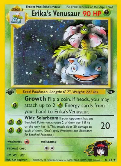 Erika's Venusaur - 4/132 - 1st Edition - Gym Challenge