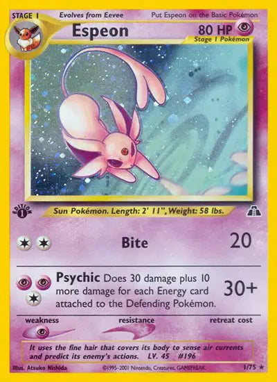Espeon - 1/75 - 1st Edition - Neo Discovery