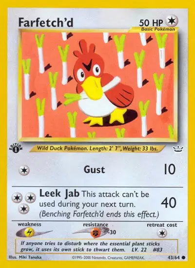 Farfetch'd - 43/64 - 1st Edition - Neo Revelation