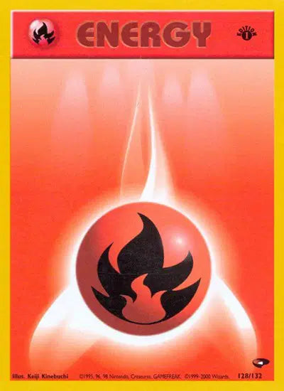 Fire Energy - 128/132 - 1st Edition - Gym Challenge