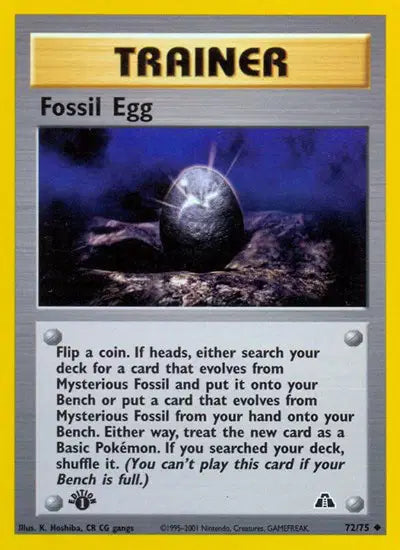 Fossil Egg - 72/75 - 1st Edition - Neo Discovery