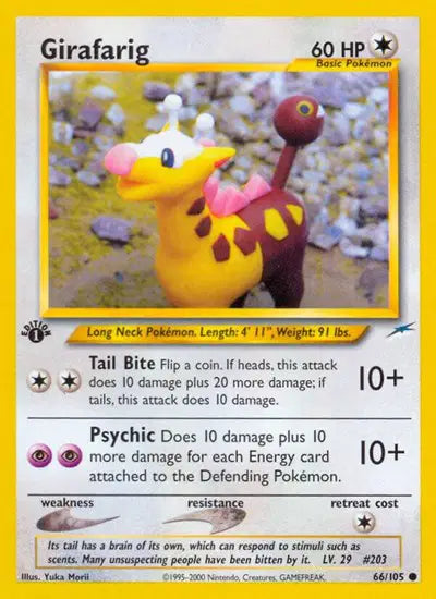 Girafarig - 66/105 - 1st Edition - Neo Destiny