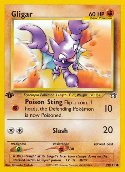 Gligar - 60/111 - 1st Edition - Neo Genesis