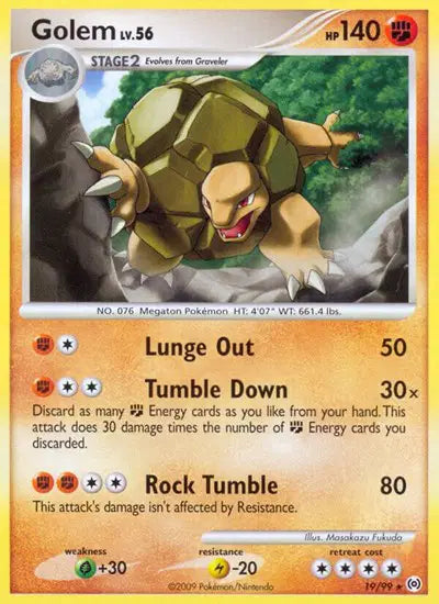 Golem - 19/99 - Platinum Arceus