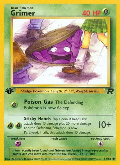Grimer - 57/82 - 1st Edition - Team Rocket