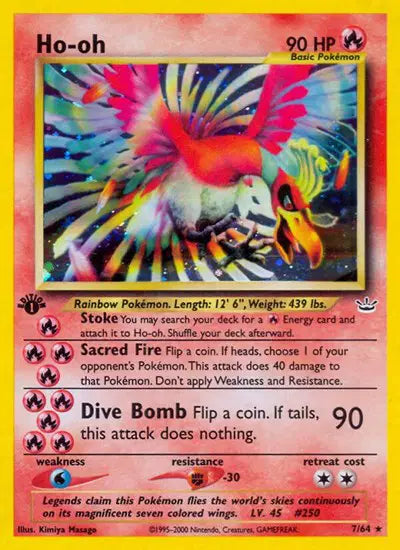 Ho-oh - 7/64 - 1st Edition - Neo Revelation