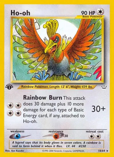 Ho-oh - 18/64 - 1st Edition - Neo Revelation