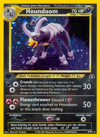 Houndoom - 4/75 - 1st Edition - Neo Discovery