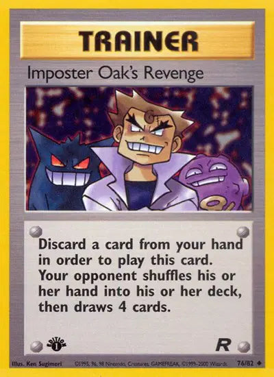 Imposter Oak's Revenge - 76/82 - 1st Edition - Team Rocket