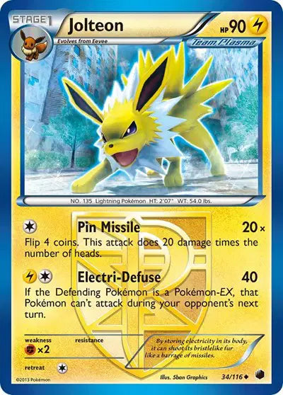 Jolteon - 34/116 - Plasma Freeze
