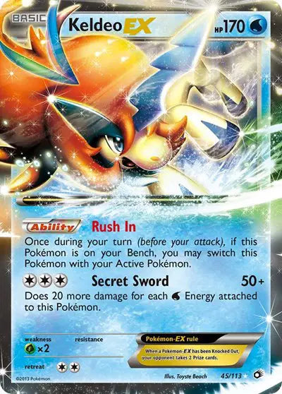 Keldeo EX - 45/113 - Legendary Treasures