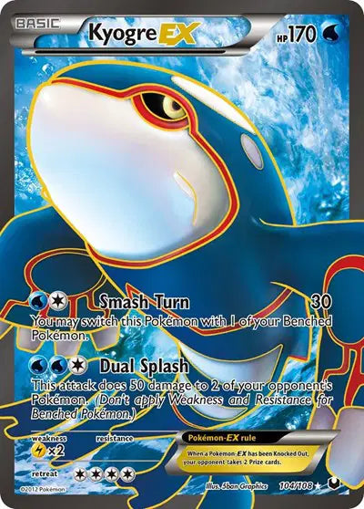 Kyogre EX - 104/108 - Dark Explorers