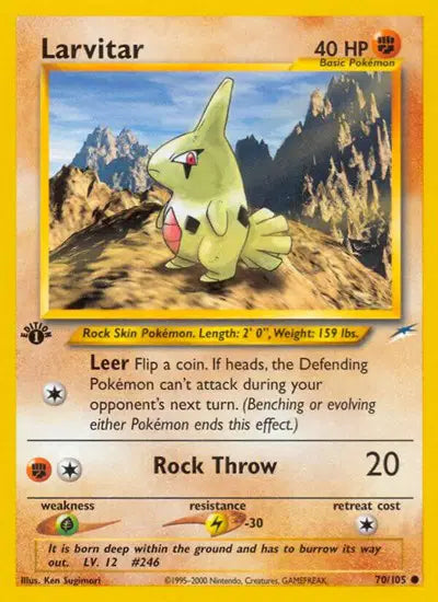 Larvitar - 70/105 - 1st Edition - Neo Destiny