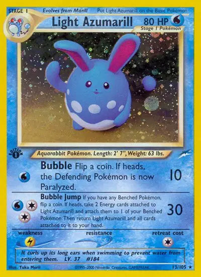 Light Azumarill - 13/105 - 1st Edition - Neo Destiny