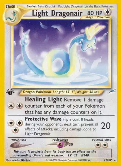 Light Dragonair - 22/105 - 1st Edition - Neo Destiny