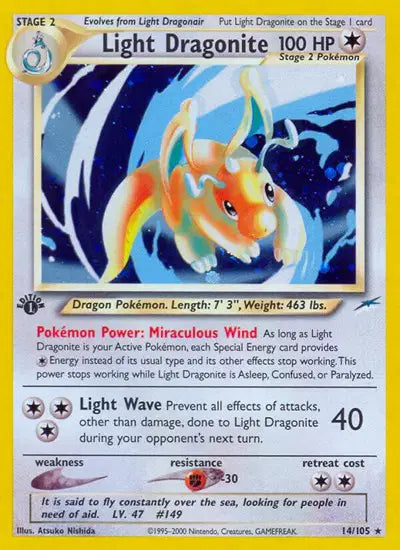 Light Dragonite - 14/105 - 1st Edition - Neo Destiny