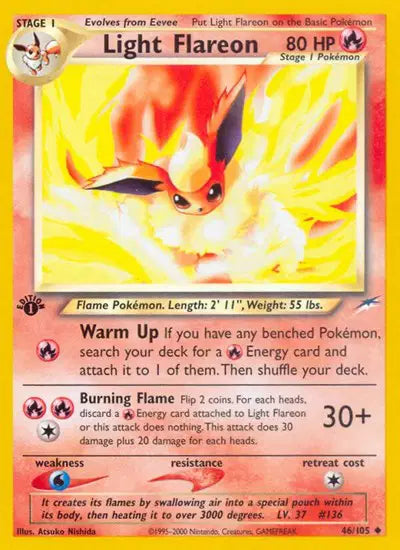 Light Flareon - 46/105 - 1st Edition - Neo Destiny