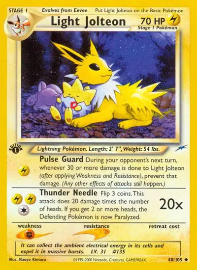 Light Jolteon - 48/105 - 1st Edition - Neo Destiny