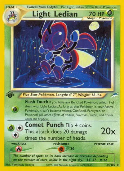 Light Ledian - 24/105 - 1st Edition - Neo Destiny