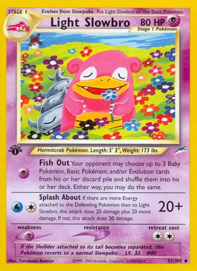 Light Slowbro - 51/105 - 1st Edition - Neo Destiny