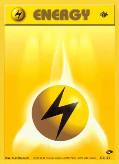 Lightning Energy - 130/132 - 1st Edition - Gym Challenge