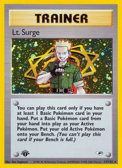 Lt. Surge - 17/132 - 1st Edition - Gym Heroes