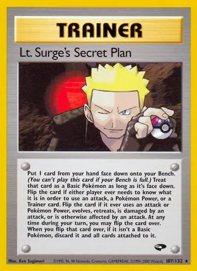 Lt. Surge's Secret Plan - 107/132 - 1st Edition - Gym Challenge