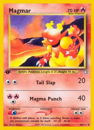 Magmar - 40/111 - 1st Edition - Neo Genesis