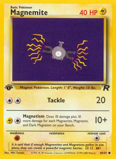 Magnemite - 60/82 - 1st Edition - Team Rocket