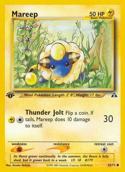 Mareep - 58/75 - 1st Edition - Neo Discovery