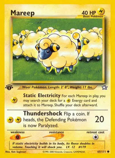 Mareep - 65/111 - 1st Edition - Neo Genesis