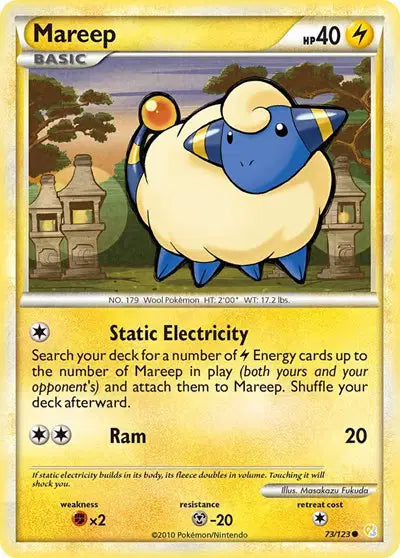 Mareep - 73/123 - HeartGold SoulSilver