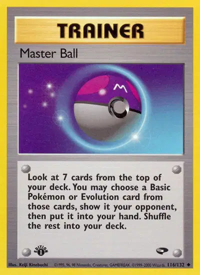 Master Ball - 116/132 - 1st Edition - Gym Challenge