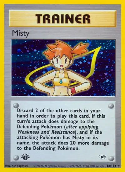 Misty - 18/132 - 1st Edition - Gym Heroes