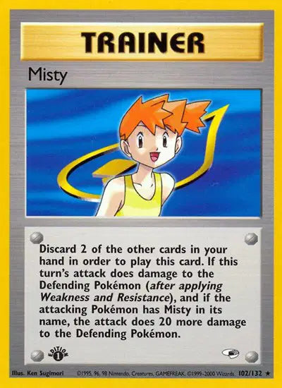 Misty - 102/132 - 1st Edition - Gym Heroes