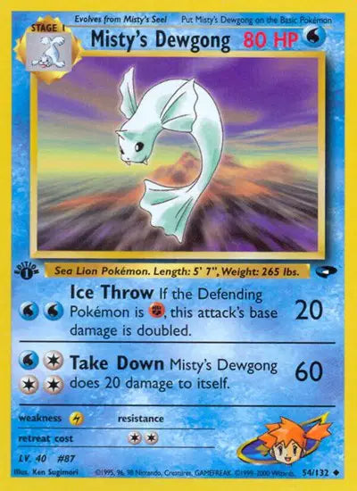 Misty's Dewgong - 54/132 - 1st Edition - Gym Challenge