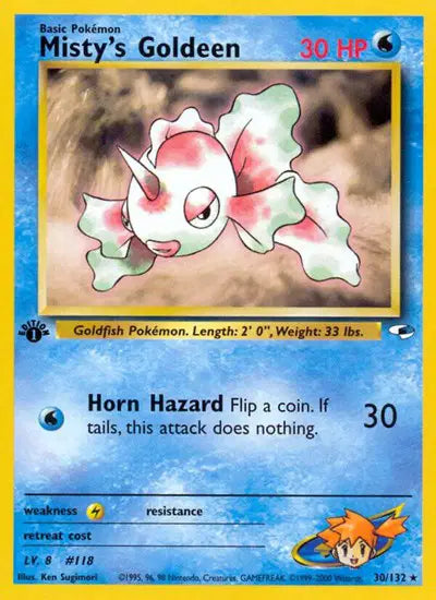 Misty's Goldeen - 30/132 - 1st Edition - Gym Heroes