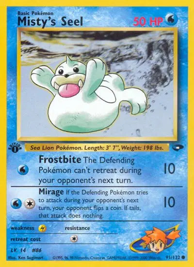 Misty's Seel - 91/132 - 1st Edition - Gym Challenge