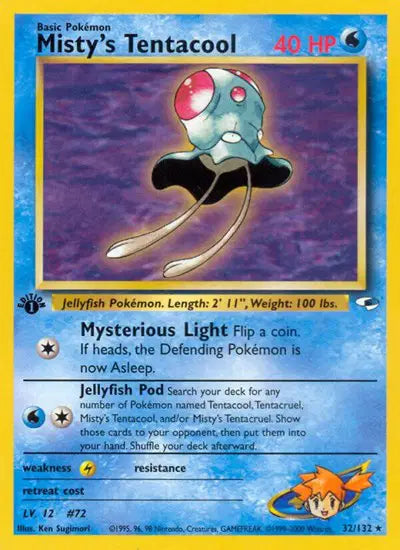 Misty's Tentacool - 32/132 - 1st Edition - Gym Heroes