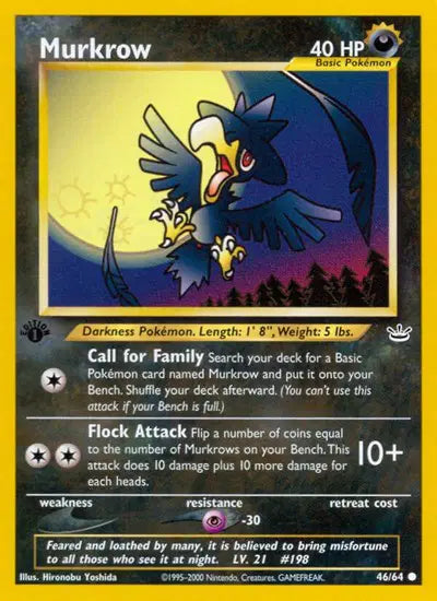 Murkrow - 46/64 - 1st Edition - Neo Revelation